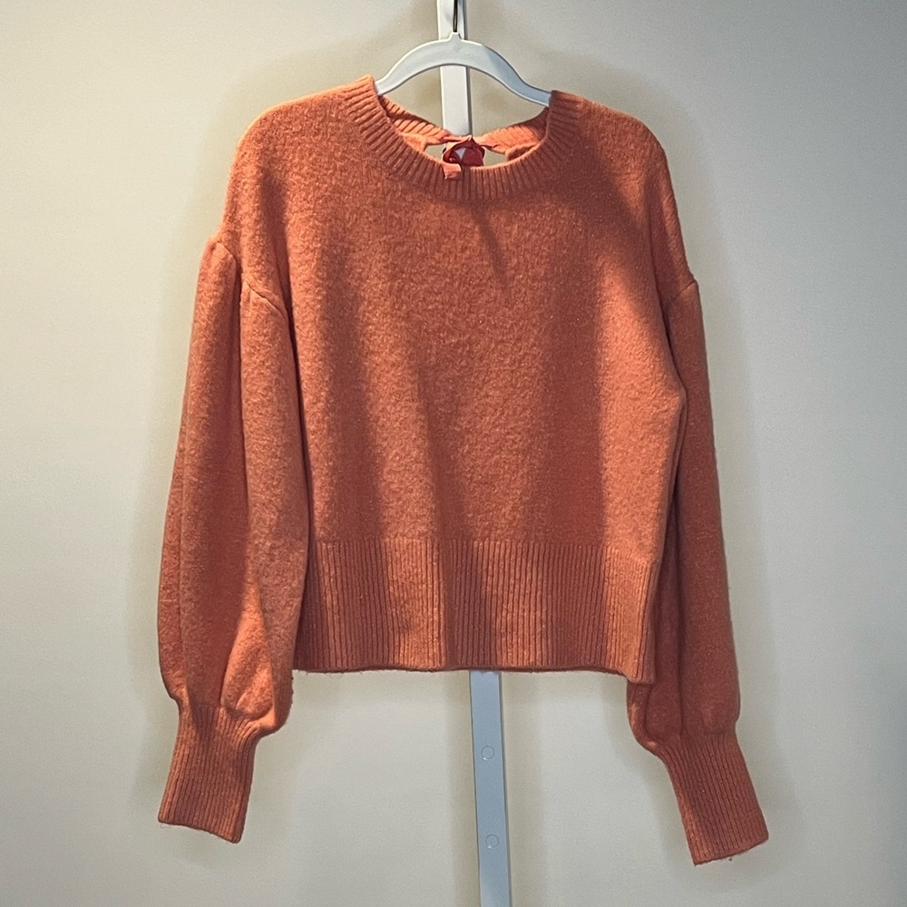 **EUC Gorgeous girls sweater in mango with gold flecks Size 7/8